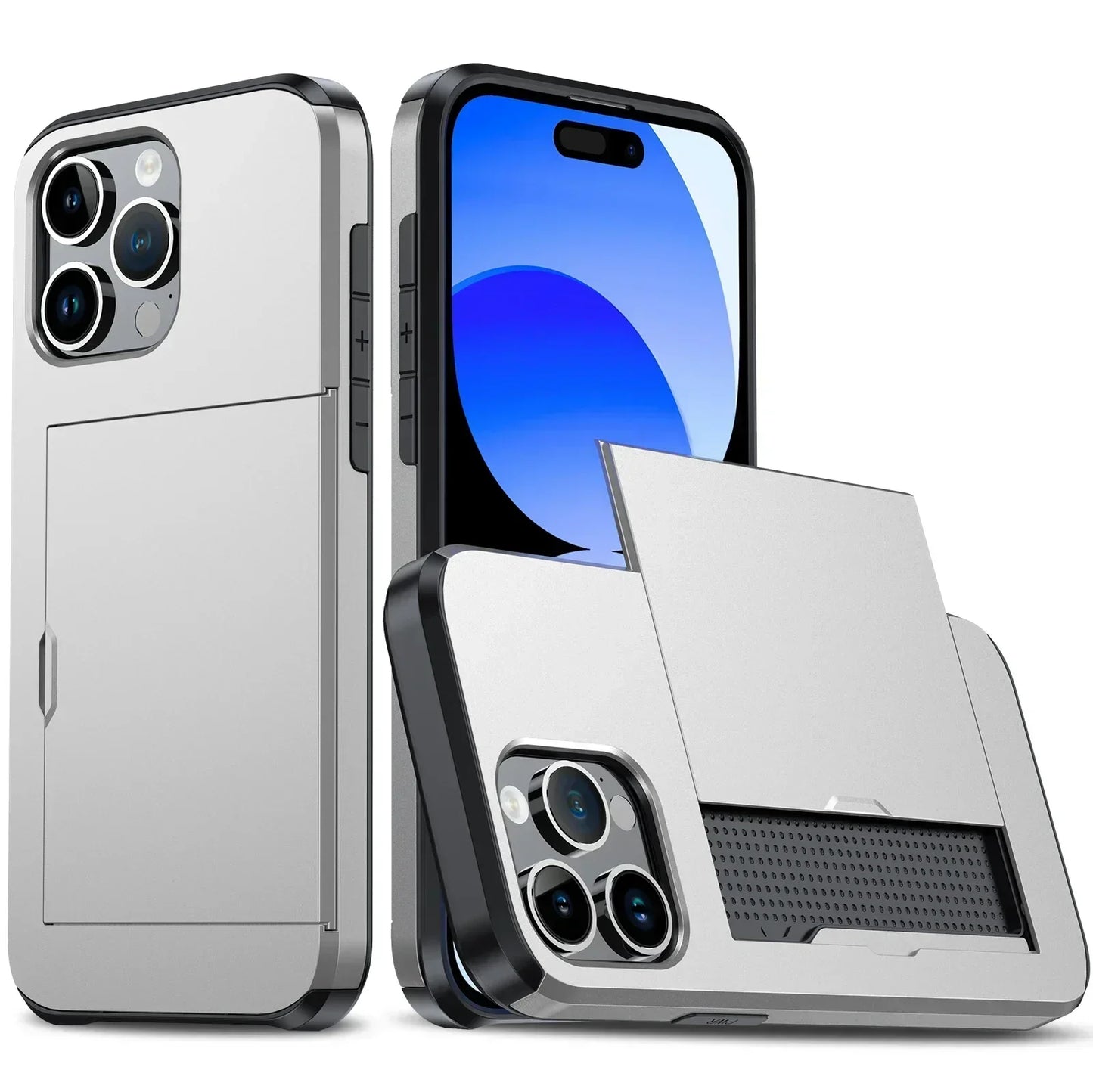 Slim iPhone Case with Card Holder - Stylish Protection and Storage