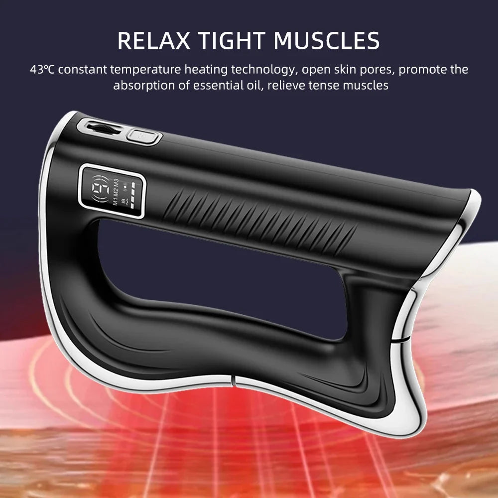 Electric Muscle Scraper with Heat, Vibration & Rechargeable Battery