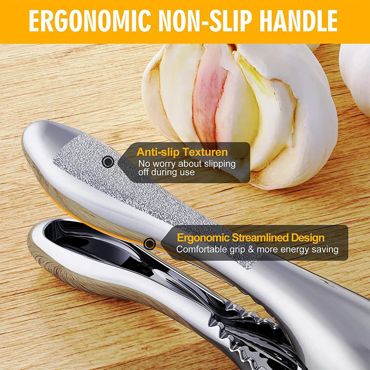 Garlic Press Duo – Durable & Ergonomic Stainless Steel Tool