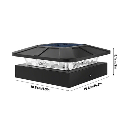 Solar Fence Post Light 4x4 | 3 Lighting Modes | IP65 Waterproof | 18650 Battery