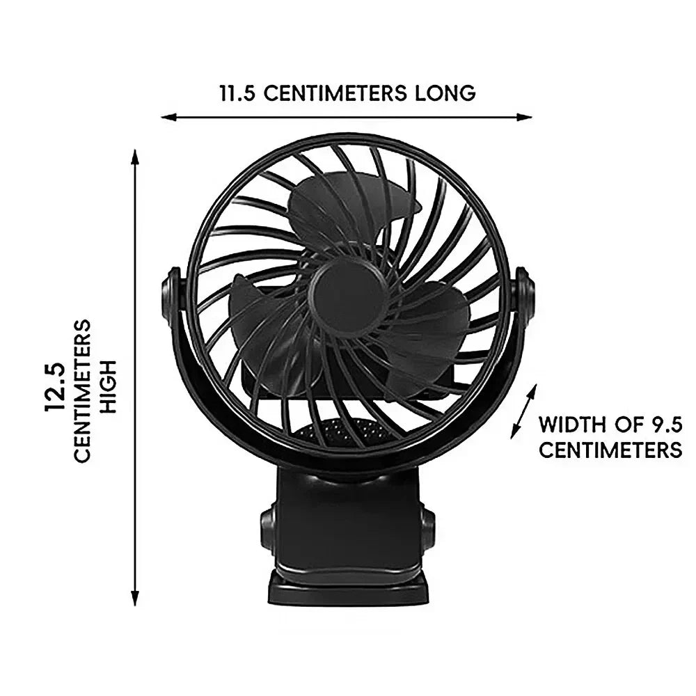 Portable USB Fan with 3 Speeds, Rotatable and Night Light