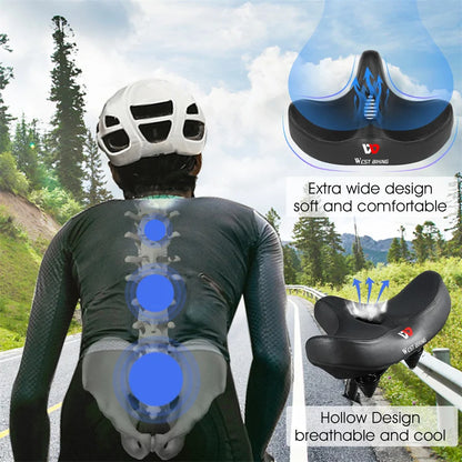 Ergonomic Wide Bicycle Seat – Shock-Absorbing Comfort for Urban and Trail Riding