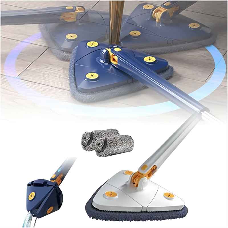 360-Degree Triangle Mop - 3X Cleaning System