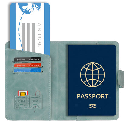 Compact Passport Holder with RFID Protection | Elegant Leather Look for Men & Women