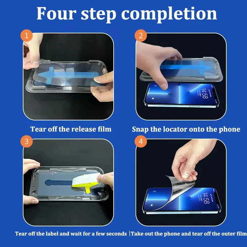 Bubble-Free Screen Shield with Automatic Cleaning