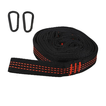 Hammock Suspension Set with 272 kg Load Capacity | Polyester Straps with 5 Rings | Pack of 2