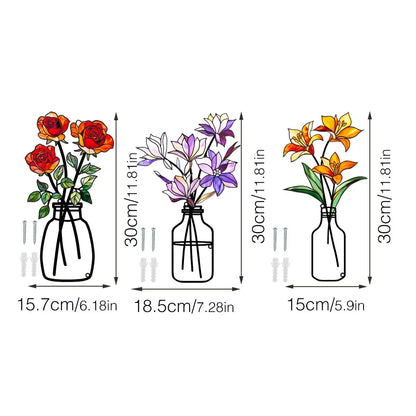 Set of 3 Scandinavian Metal Wall Plant Holders - Clip-On Design