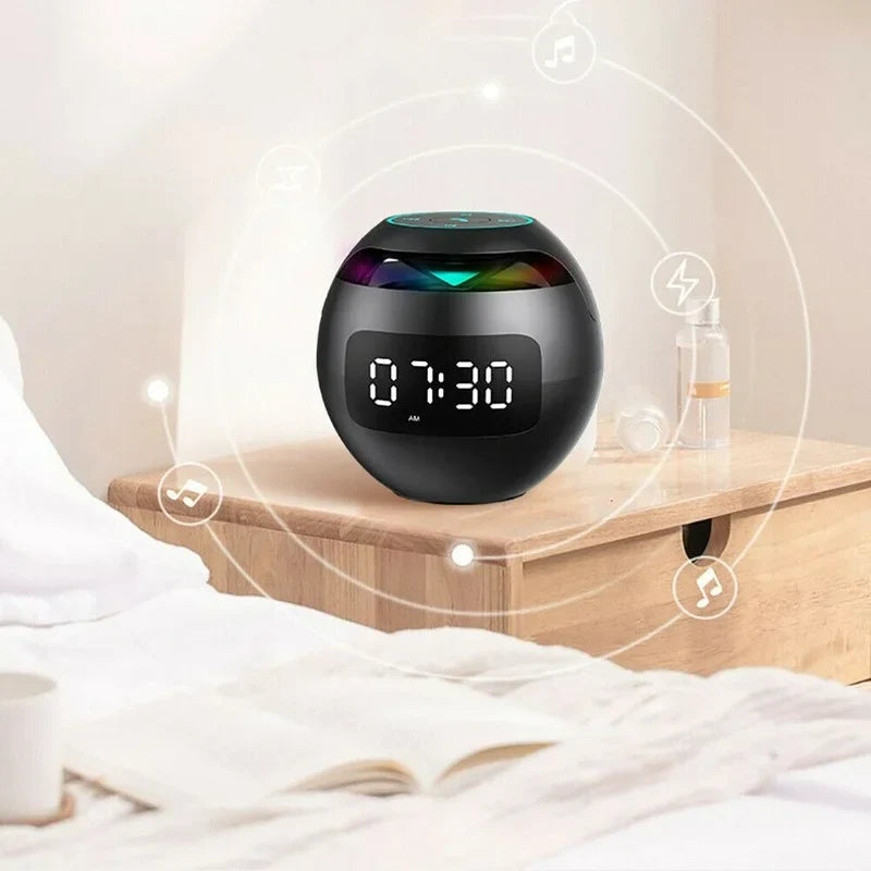 Bluetooth Speaker Alarm Clock with LED Mood Lighting