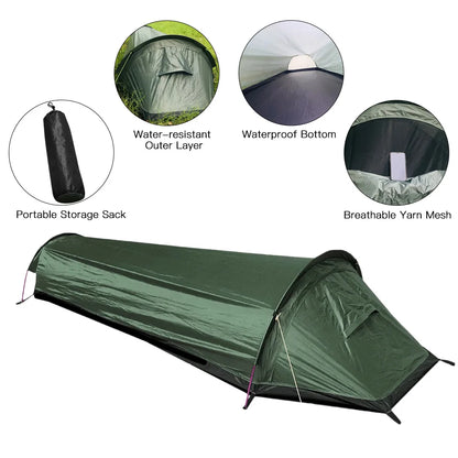 Lightweight One-Person Tent – Weatherproof for Camping and Hiking