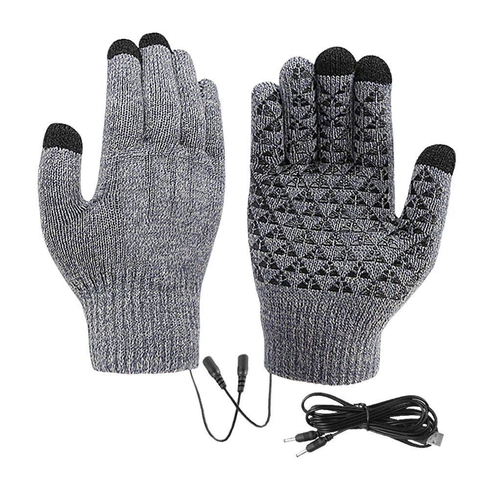 Heated Gloves with USB Rechargeable Feature | Touchscreen Compatible & Non-Slip | Thermal Winter Gloves for Cycling & Outdoor Use