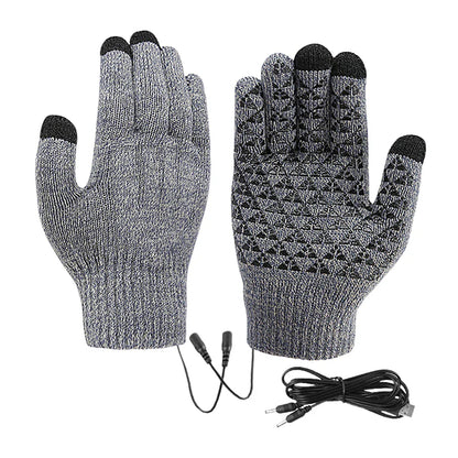 Heated Gloves with USB Rechargeable Feature | Touchscreen Compatible & Non-Slip | Thermal Winter Gloves for Cycling & Outdoor Use
