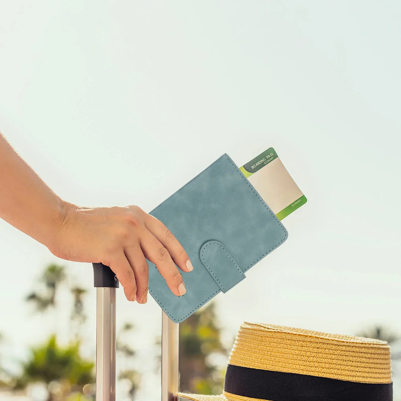 Compact Passport Holder with RFID Protection | Elegant Leather Look for Men & Women