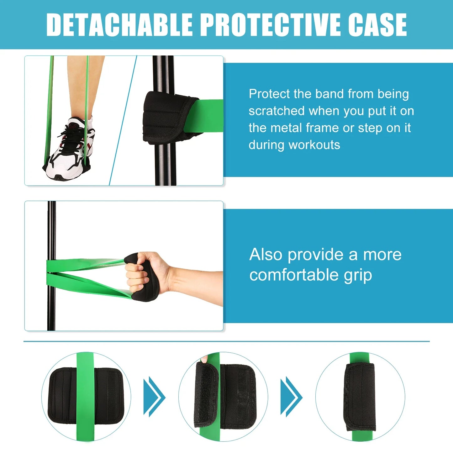 Portable Home Workout Kit with Resistance Bands – 5 Levels (5–125 LB), Handles, Door Anchor & Carry Bag