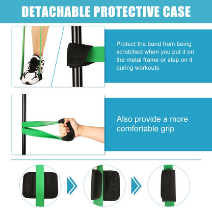Portable Home Workout Kit with Resistance Bands – 5 Levels (5–125 LB), Handles, Door Anchor & Carry Bag