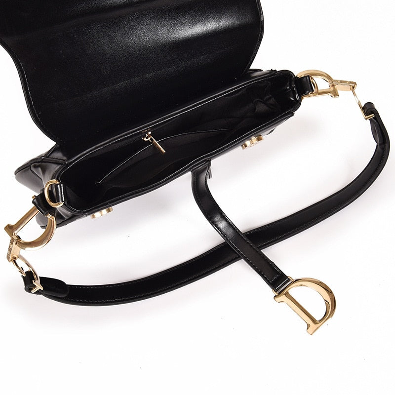 Exclusive PU Leather Shoulder Bag for Women – Stylish Saddle Design