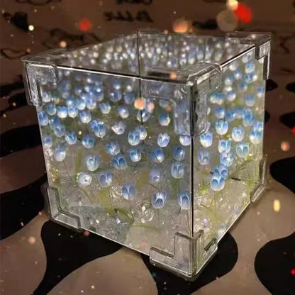 Customizable 3D Floral Cube Night Light