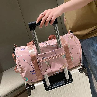 Water-Resistant Sports Bag with Shoe Pocket and Chic Style