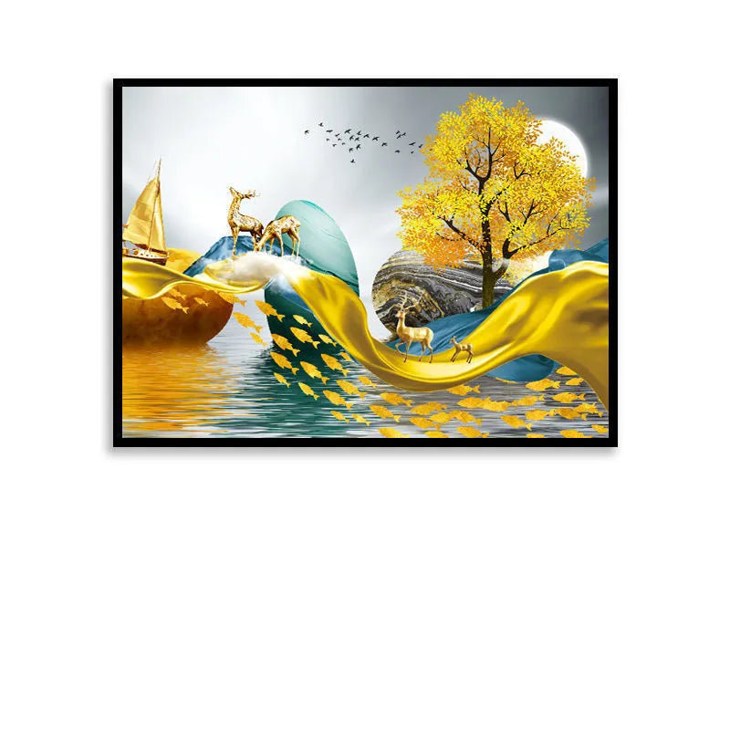 Canvas Electric Box Cover with Art View Design