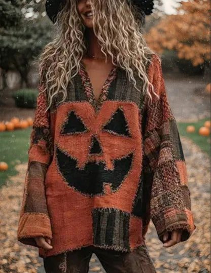 Cozy Halloween Mischief Hoodie – Fun Pumpkin & Ghost Design for Fall Gatherings