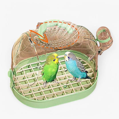 Lightweight Pet Carry Cage for Small Animals and Birds