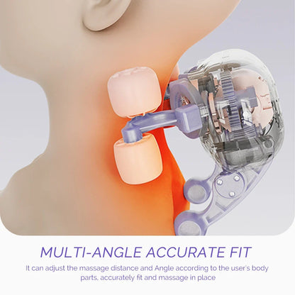 Rechargeable Neck and Shoulder Massager with Heat – 6D Kneading Heads, 2 Levels