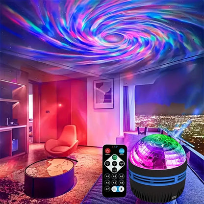 LED Star Projector with Northern Lights Effect – USB Powered Night Light for Kids & Home Decor