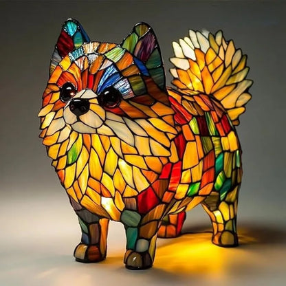 Whimsical Canine Table Lamp – Enchanting Colorful Glow