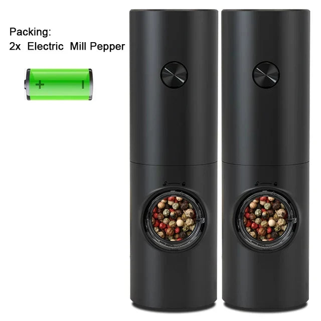 Set of Electric Mills for Salt and Pepper - Spice Grinder