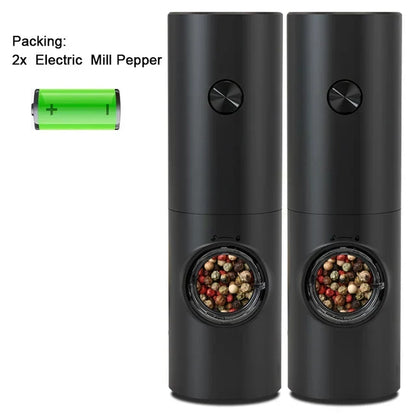 Set of Electric Mills for Salt and Pepper - Spice Grinder