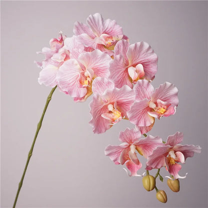 Lifelike 9-Stem Silk Orchid Arrangement for Timeless Elegance