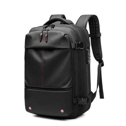 Water-Resistant Travel Backpack with Laptop Slot up to 17.3 inches, Lockable and Compressible with Padded Straps
