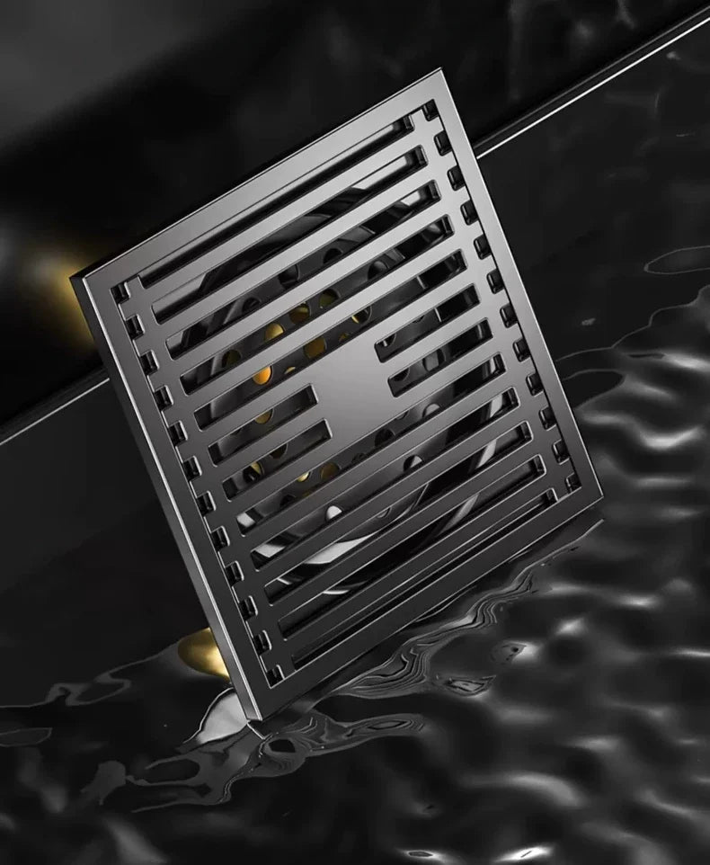 Square Stainless Steel Floor Drain - AquaShield Design