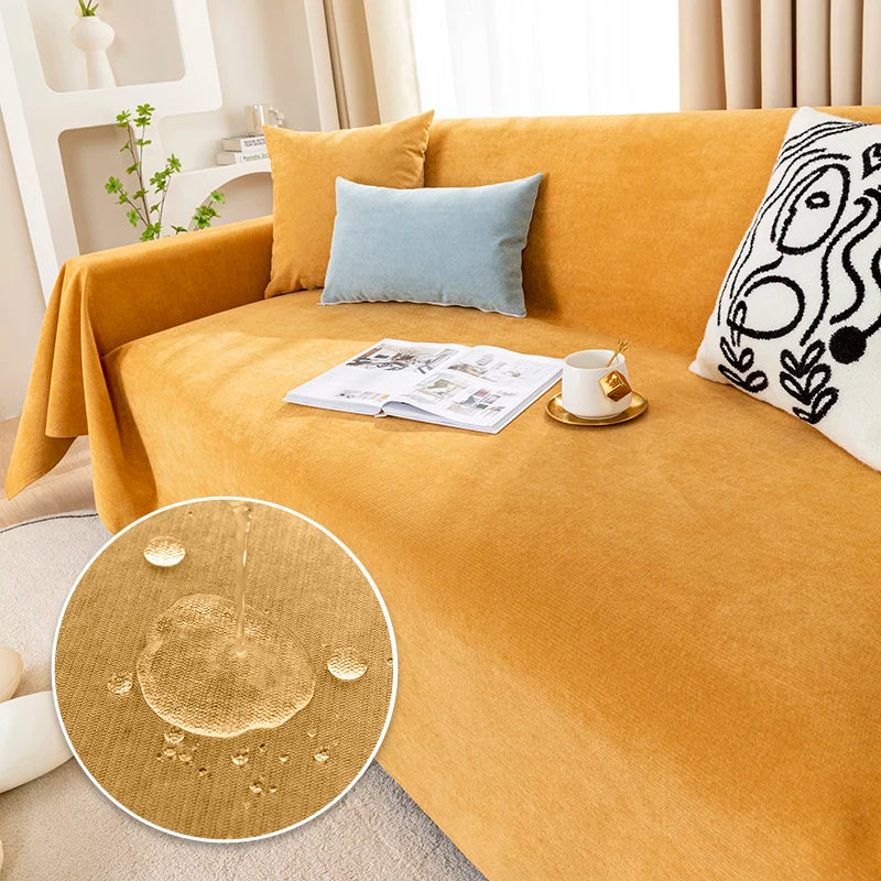 Waterproof Sofa Blanket | Versatile Cover & Scratch Protection | Solid Color & Easy Care