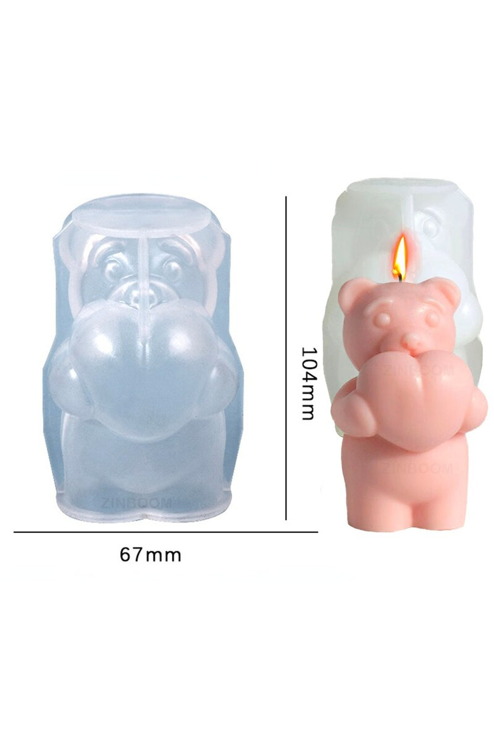 Teddy Bear Candle Mould for Crafting