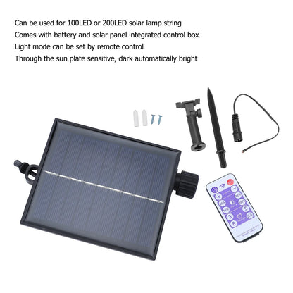 Solar LED Controller Box with Remote and Timer for Garden Fairy Lights