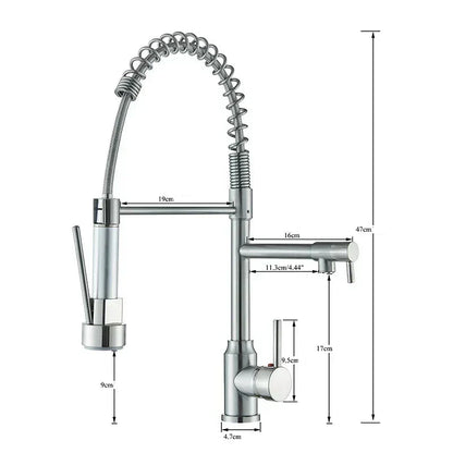 Kitchen Faucet with 360° Swivel Spout
