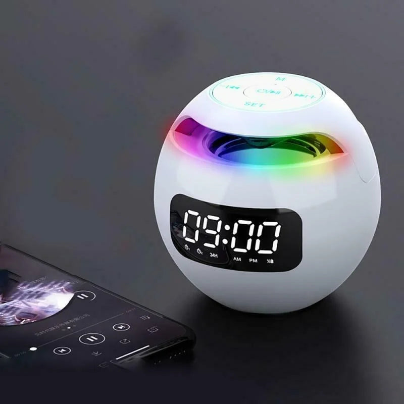 Bluetooth Speaker Alarm Clock with LED Mood Lighting