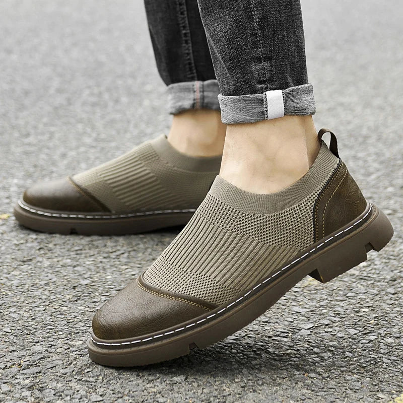 Versatile Soft Leather and Mesh Loafers for Every Occasion
