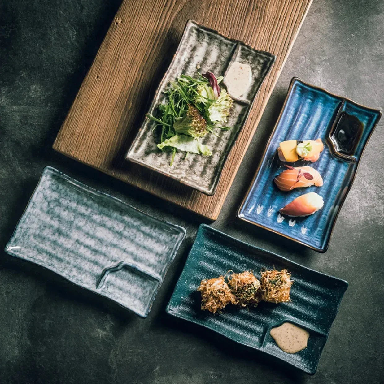 White Porcelain Serving Dish – Handmade Ceramic Sushi Plate