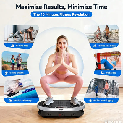 Full Body Shaker Exercise Machine with 120 Speeds, 9 Programs, Remote & 300 lb Limit