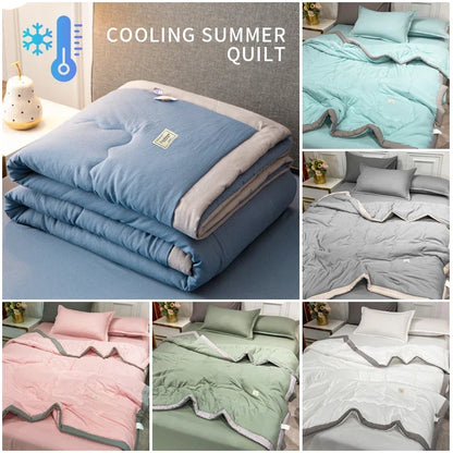 Lightweight Summer Quilt in Cotton-Polyester Blend – Washable, Skin-Friendly Solid Colour
