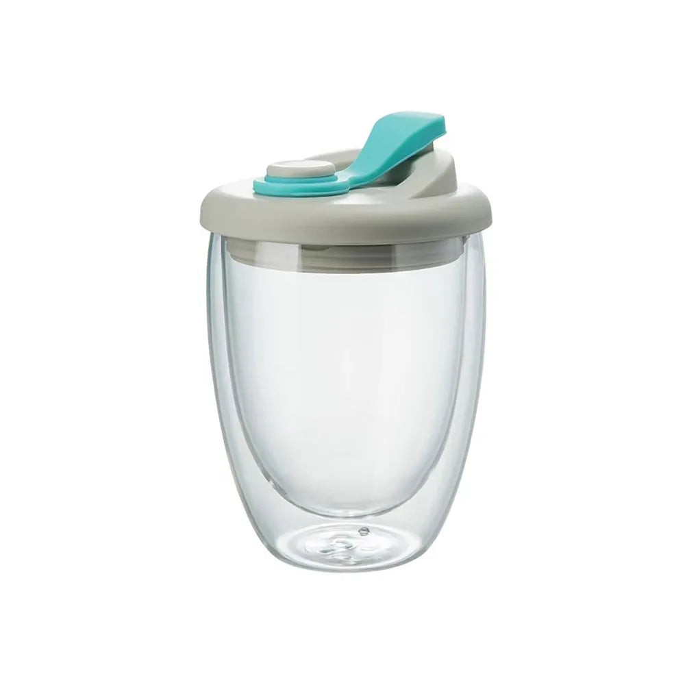 Transparent Double Wall Glass Mug – Leak-Proof Design