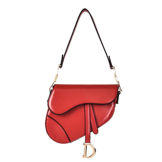 Exclusive PU Leather Shoulder Bag for Women – Stylish Saddle Design
