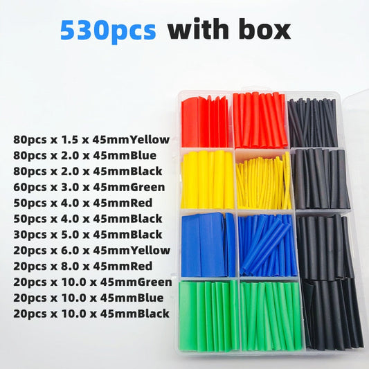530-Piece Color-Coded Insulation Kit for DIY Projects