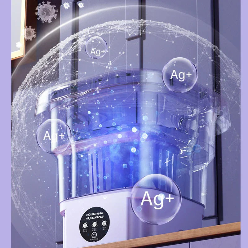 Compact 8L Folding Washer for Effortless Laundry Days