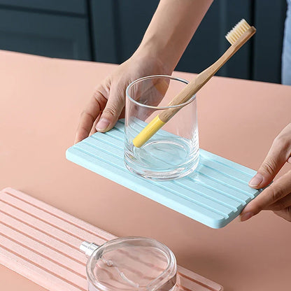 Fast-Absorbing Diatomite Mat – Non-Slip, Heat-Resistant for Kitchen & Sink