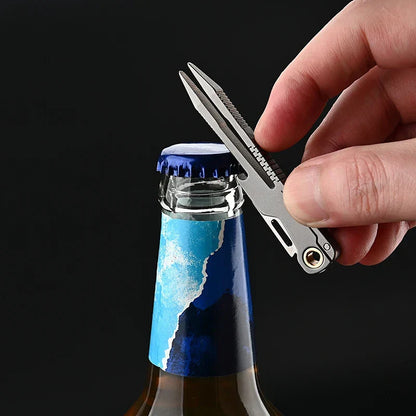 Multifunctional Titanium Tweezer Knife for All-Day Use