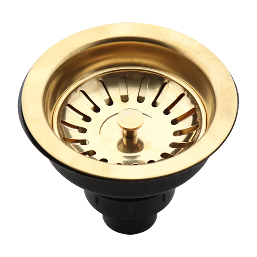 Stainless Steel Sink Strainer with Odor Filter – Pop-Up Stopper & Blockage Prevention Basket