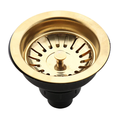 Stainless Steel Sink Strainer with Odor Filter – Pop-Up Stopper & Blockage Prevention Basket
