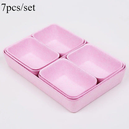 Felt Storage Boxes Set of 7 | Versatile Organizer for Office & Desk